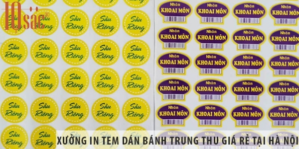 Xưởng in tem giấy dán bánh trung thu giá rẻ số 1 tại Hà Nội